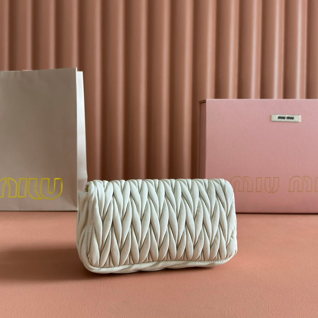 MATELASSé NAPPA LEATHER MINI BAG 18 WHITE