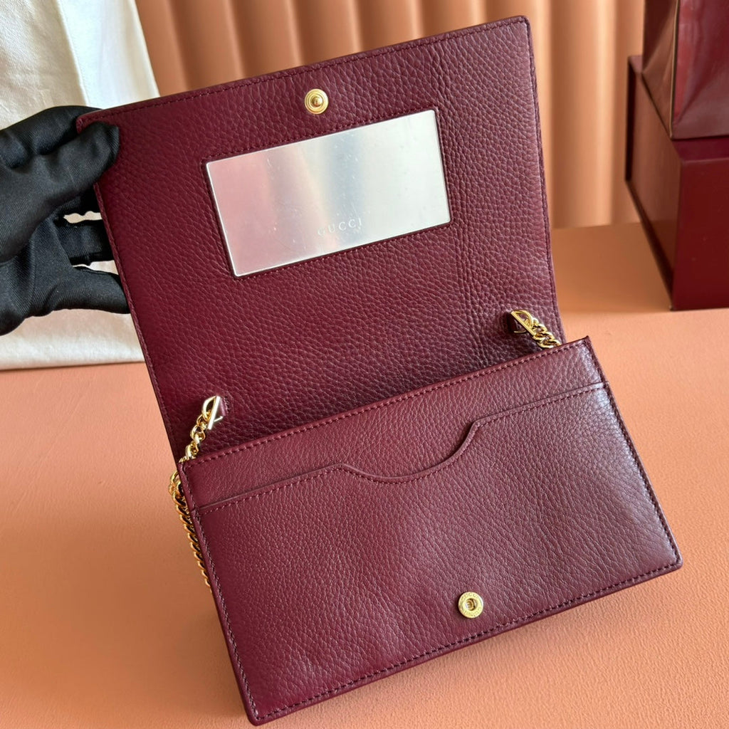 GUCCI 26S  MARMONT BAG 20 IN BLACK CALFSKIN