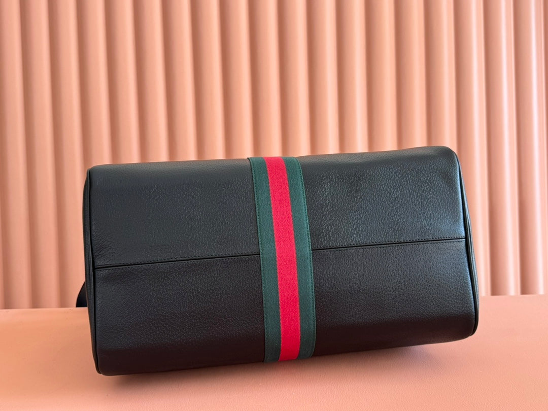 GUCCI 26S DUFFLE BAG 44 IN BLACK CALFSKIN
