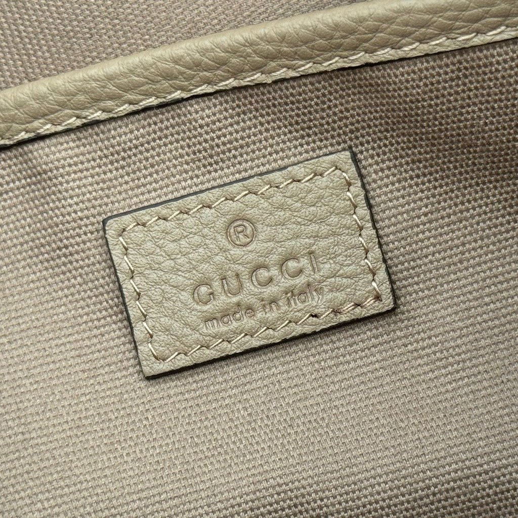 GUCCI 26S SHOULDER BAG 31 IN LIGHT EARTH BROWN CALFSKIN