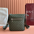 GUCCI 26S SUPREME MESSENGER BAG 23 IN MOSS GREEN CANVAS