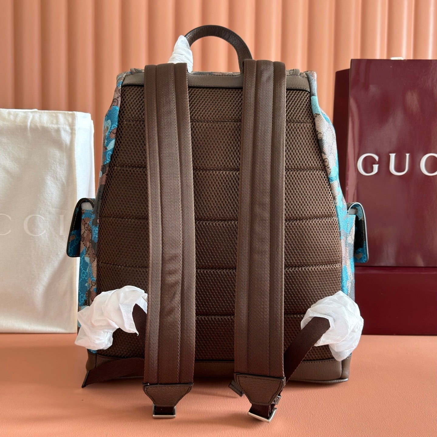 GUCCI 26S BACKPACK 46 IN MULTICOLOR COATED CANVAS STYLE 2
