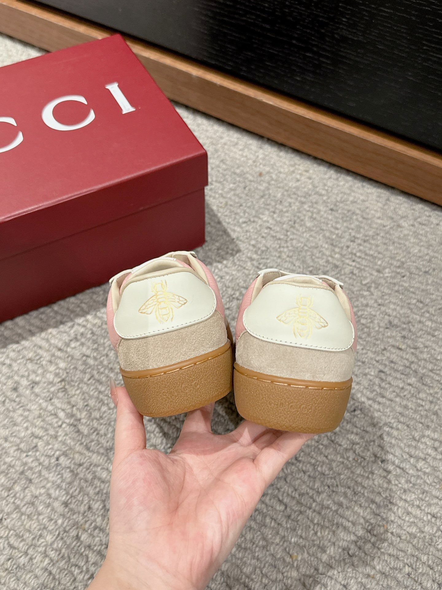 GUCCI & ADIDAS SNEAKER LIGHT PINK CALFSKIN