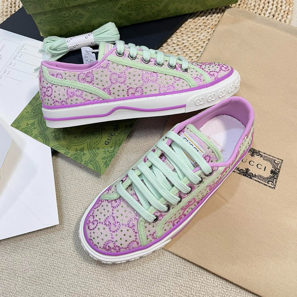 GUCCI Sneaker Tennis 1977 White Bright Purple