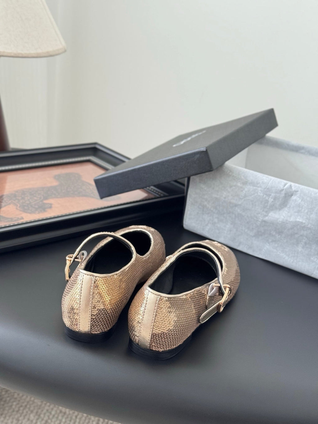 CHANEL BALLET IN GLITTER GOLDEN SEQUINS