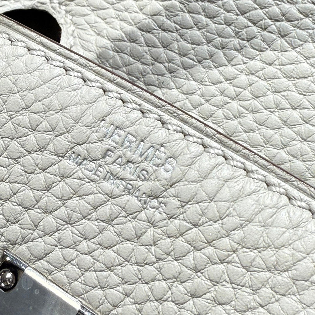 HERMES BIRKIN 25CM IN CREAM TOGO LEATHER SILVER HARDWARE