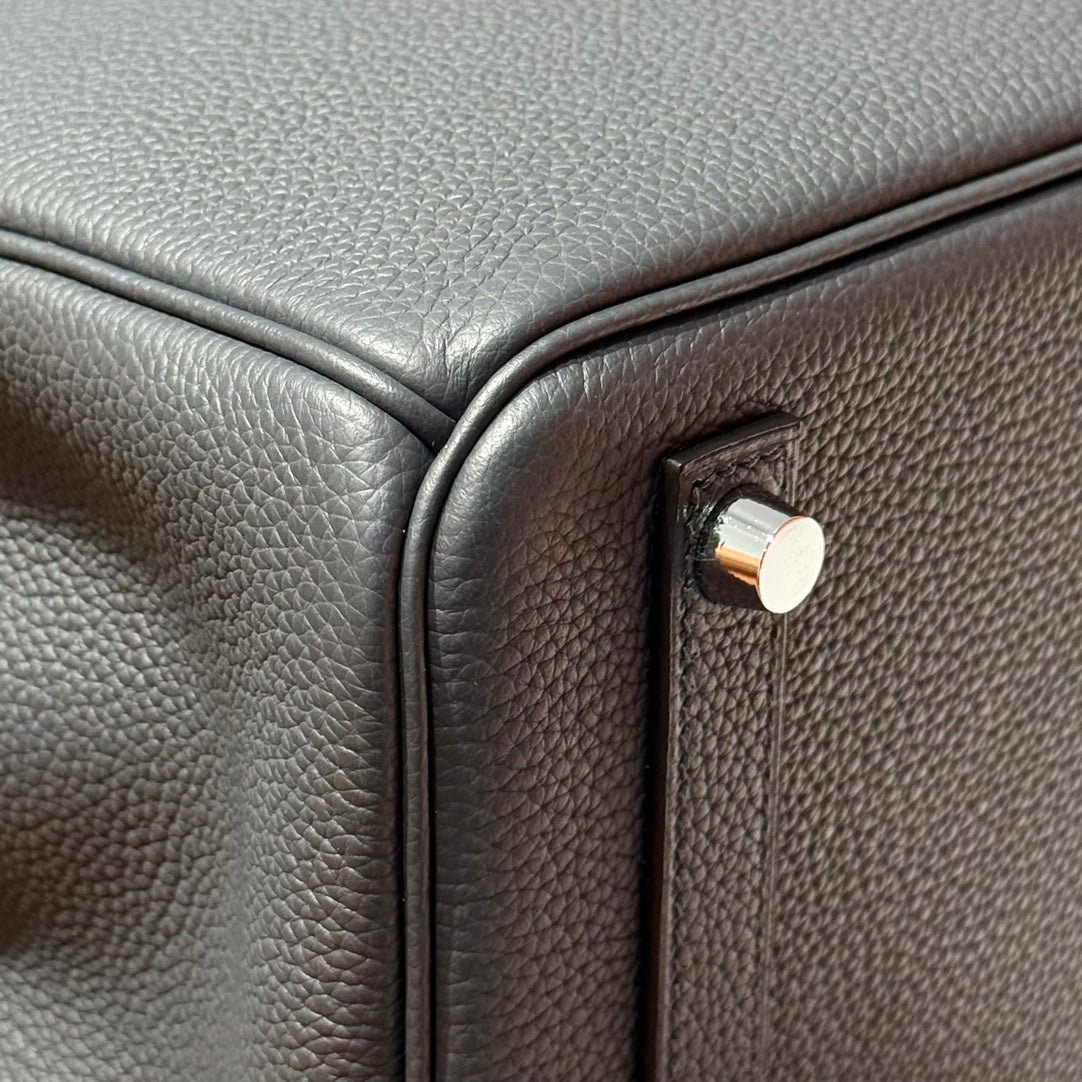 HERMES BIRKIN 30CM Graphite Gray TOGO SILVER HARDWARE
