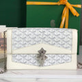 DUCHESSE MARIE-CAROLINE BAG 25 IN WHITE GOYARDINE CANVAS AND SMOOTH CALFSKIN