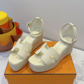 HERMES ELDA ESPADRILLE IN WHITE CREAM EPSOM CALFSKIN