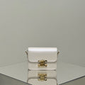 CELINE MINI CLAUDE 22 SHINY CALFSKIN WHITE