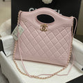 CHANEL SMALL 30 SHOPPING BAG IN LIGHT PINK CALFSKIN
