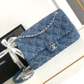 CHANEL MINI 25 CLASSIC BAG IN BLUE COBALT DENIM