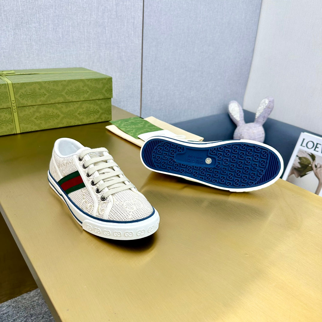 GUCCI TENNIS 1977 TRAINER CREAMY WHITE CANVAS