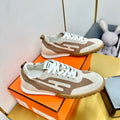 HERMES JET SNEAKER IN KHAKI MIX MEDIUM BROWN SUEDE