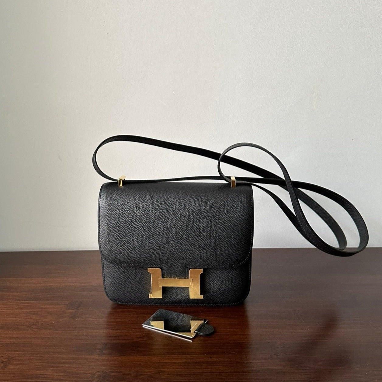 HERMES CONSTANCE 18 BLACK EPSOM GOLD HARDWARE
