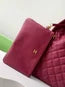 CHANEL 25C HOBO BAGS 40CM DARK RED GRAINED CALFSKIN