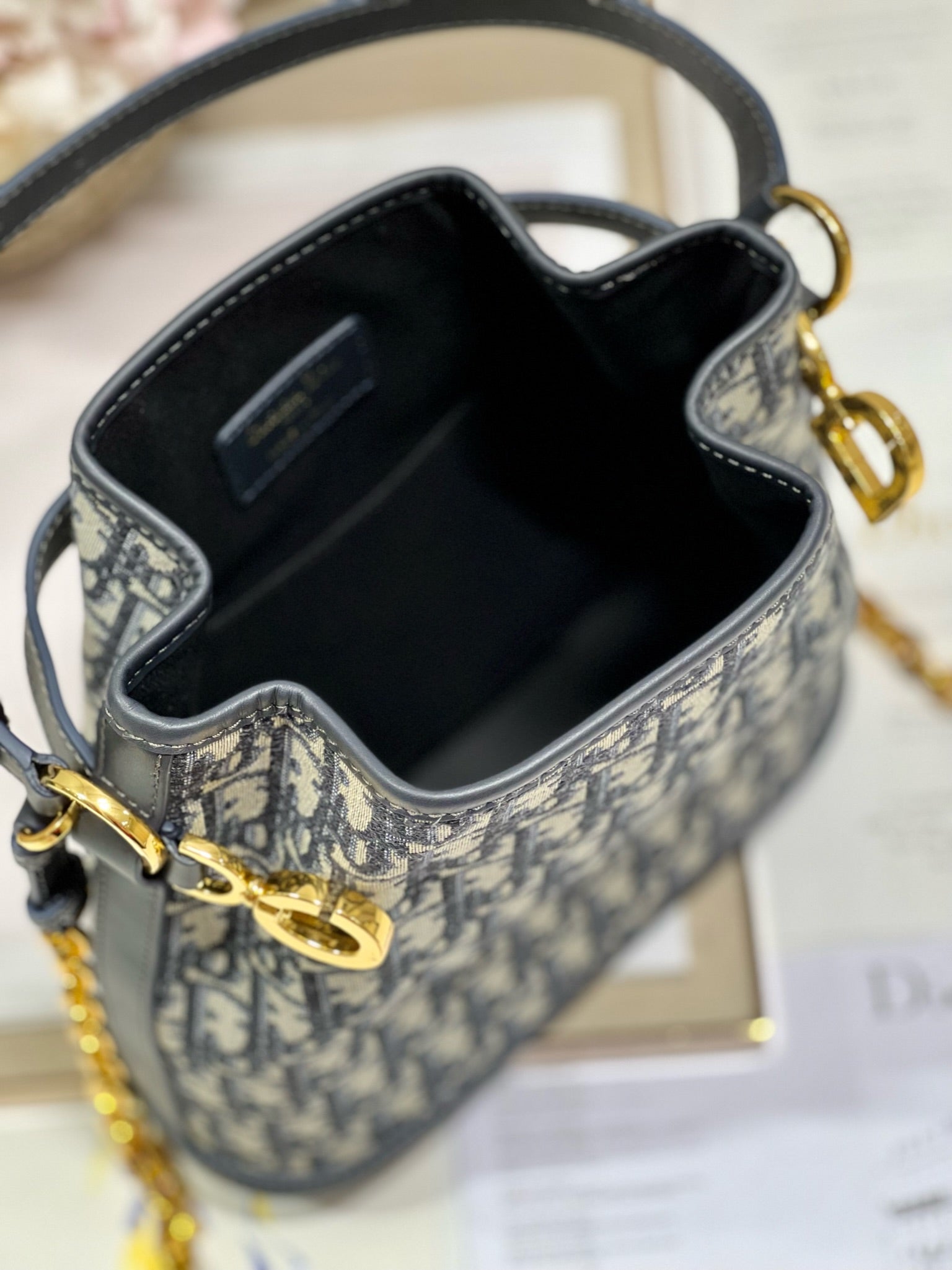 DIOR CEST CD 24CM BLUE OBLIQUE EMBROIDERY